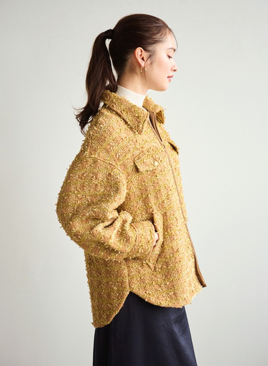 ファンシーツイードシャツアウター｜LOUNIE（ルーニィ）公式サイト