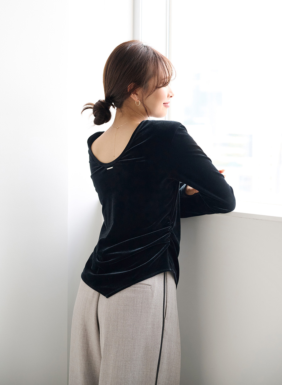 追加/吉田理紗さんコラボ】ベロアカットソープルオーバー｜LOUNIE