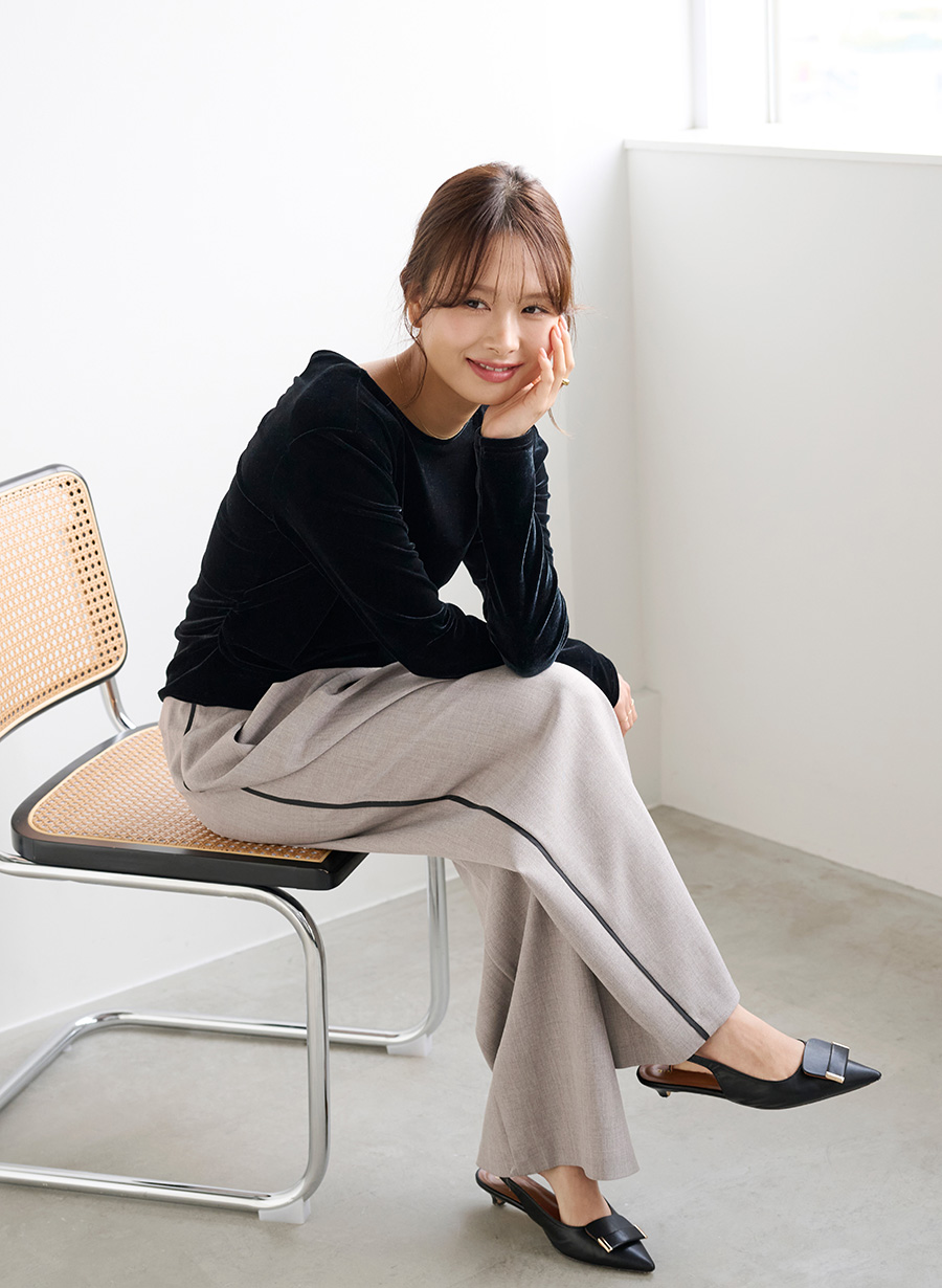 追加/吉田理紗さんコラボ】ベロアカットソープルオーバー｜LOUNIE