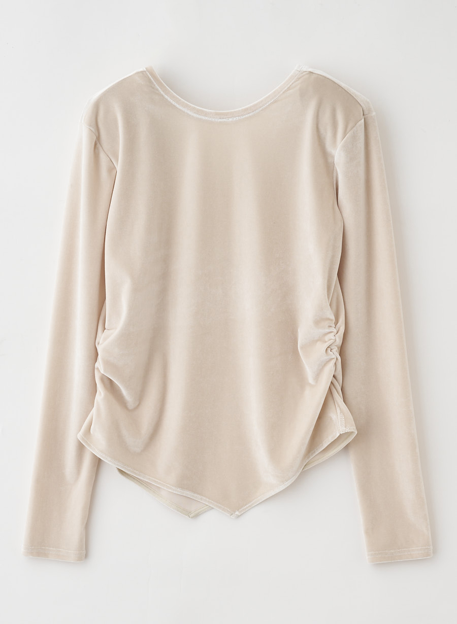 追加販売【吉田理紗さんコラボ】ベロアカットソープルオーバー｜LOUNIE