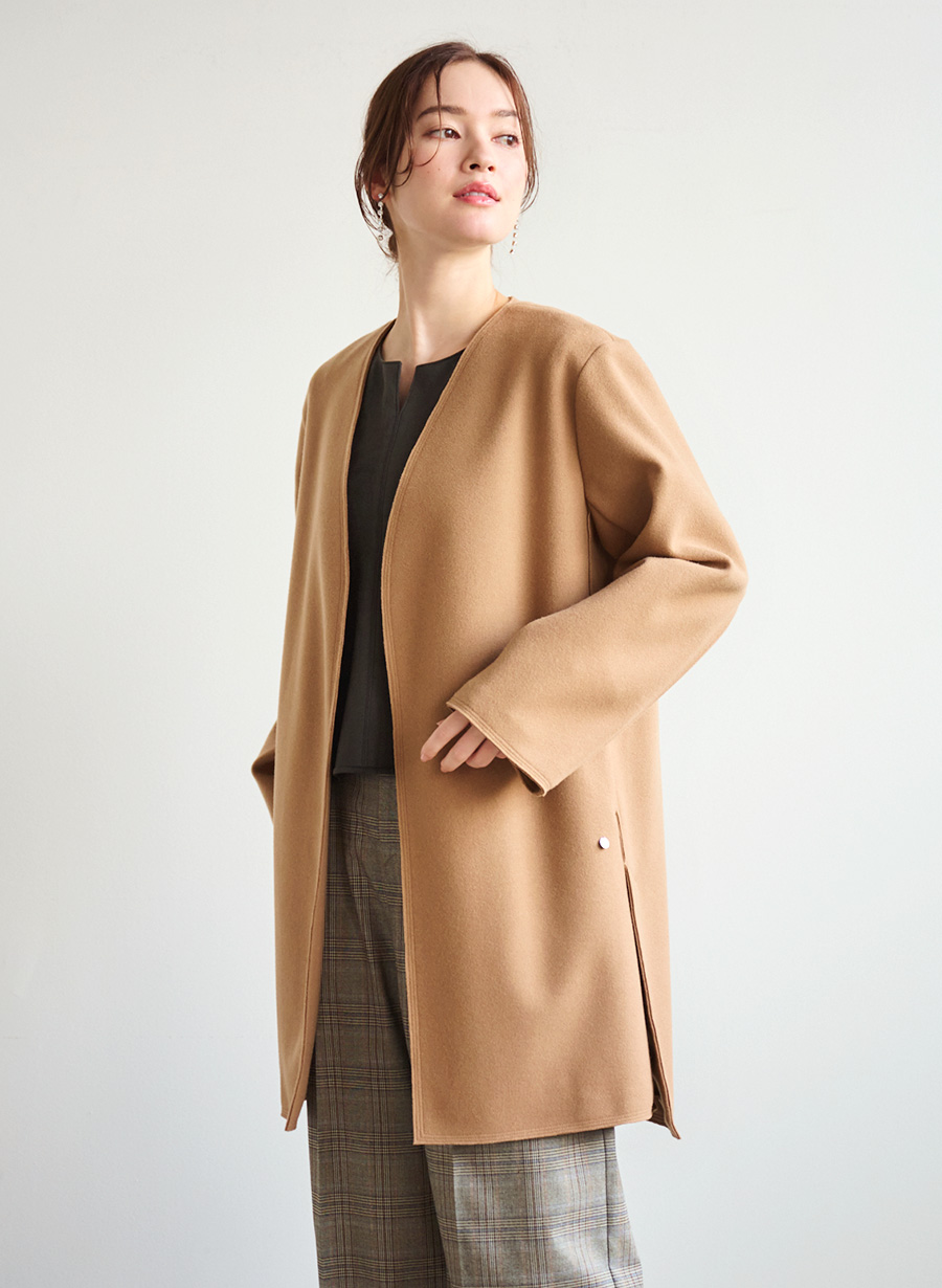 美品✨ルーニィ LOUNIE イタリア生地 ファーコート アルパカ ウール 美品✨ルーニィ LOUNIE イタリア生地 ファーコート アルパカ