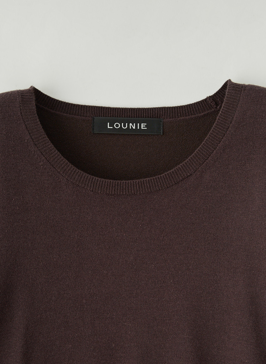 レーヨンシルククルーネックニットプルオーバー｜LOUNIE（ルーニィ