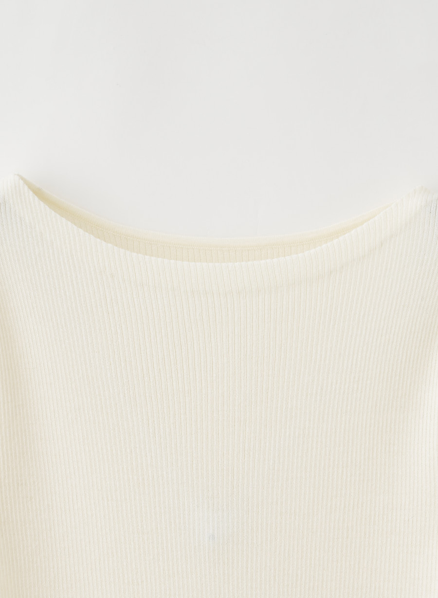 Oggiコラボ】ボートネックシアーリブニット｜LOUNIE（ルーニィ