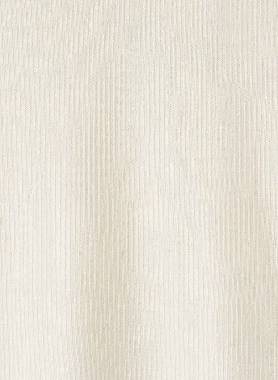 lounie Oggiコラボ　ボートネックシアーリブニット オフホワイト Oggiコラボ】ボートネックシアーリブニット｜LOUNIE（ルーニィ