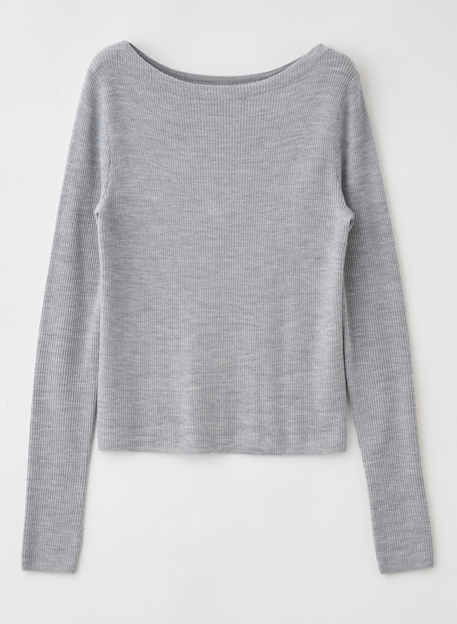 Oggiコラボ】ボートネックシアーリブニット｜LOUNIE（ルーニィ