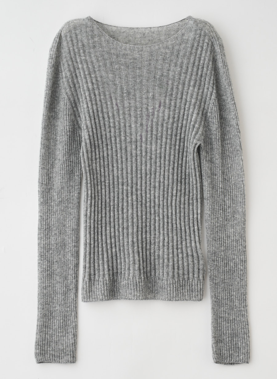 EC/一部店舗限定】カシミヤシルクホールガーメントリブニット｜LOUNIE