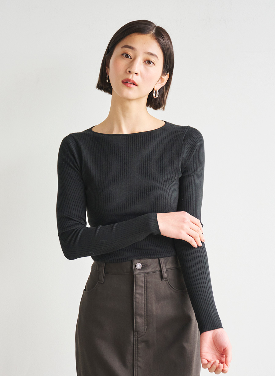 コンテ　ワイドリブ　ボートネックニット コンテ ワイドリブ ボートネックニット - メルカリ