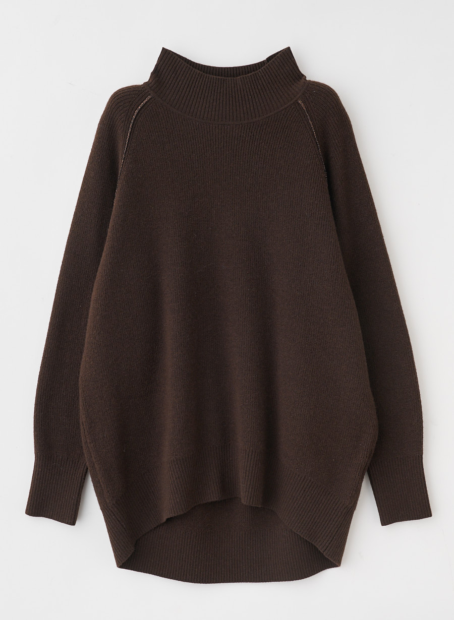 レリル lellil 美品 オーバーサイズ ハイネック バルーン オーバーニット ハイネックアソートカラーニットプルオーバー｜WOMEN｜250HAB70-127B