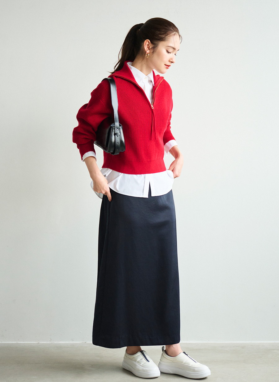 リュンヌページ ハーフジップニットプルオーバー｜LOUNIE（ルーニィ）公式サイト