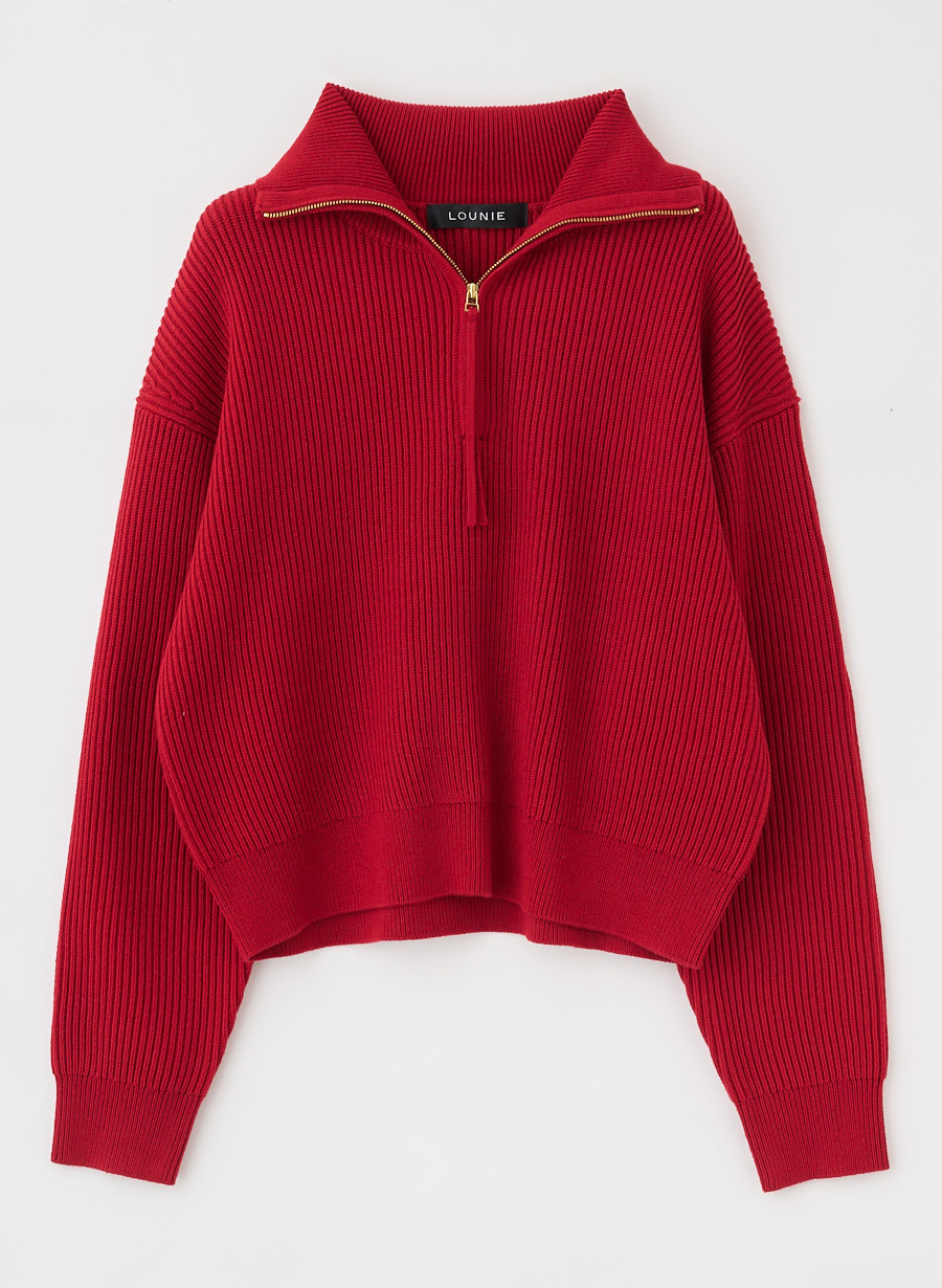 ハーフジップニットプルオーバー｜LOUNIE（ルーニィ）公式サイト