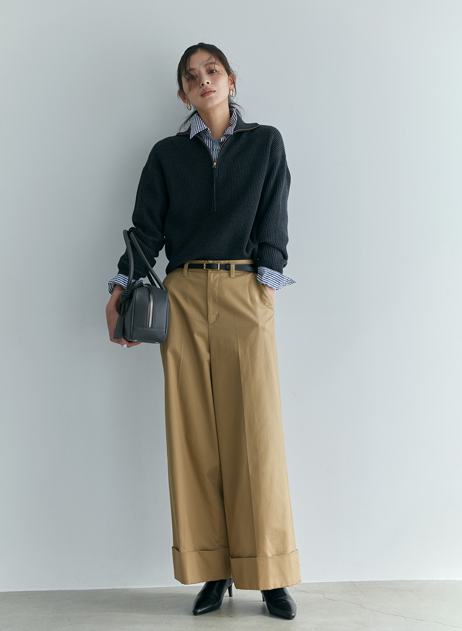 リュンヌページ ハーフジップニットプルオーバー｜LOUNIE（ルーニィ）公式サイト