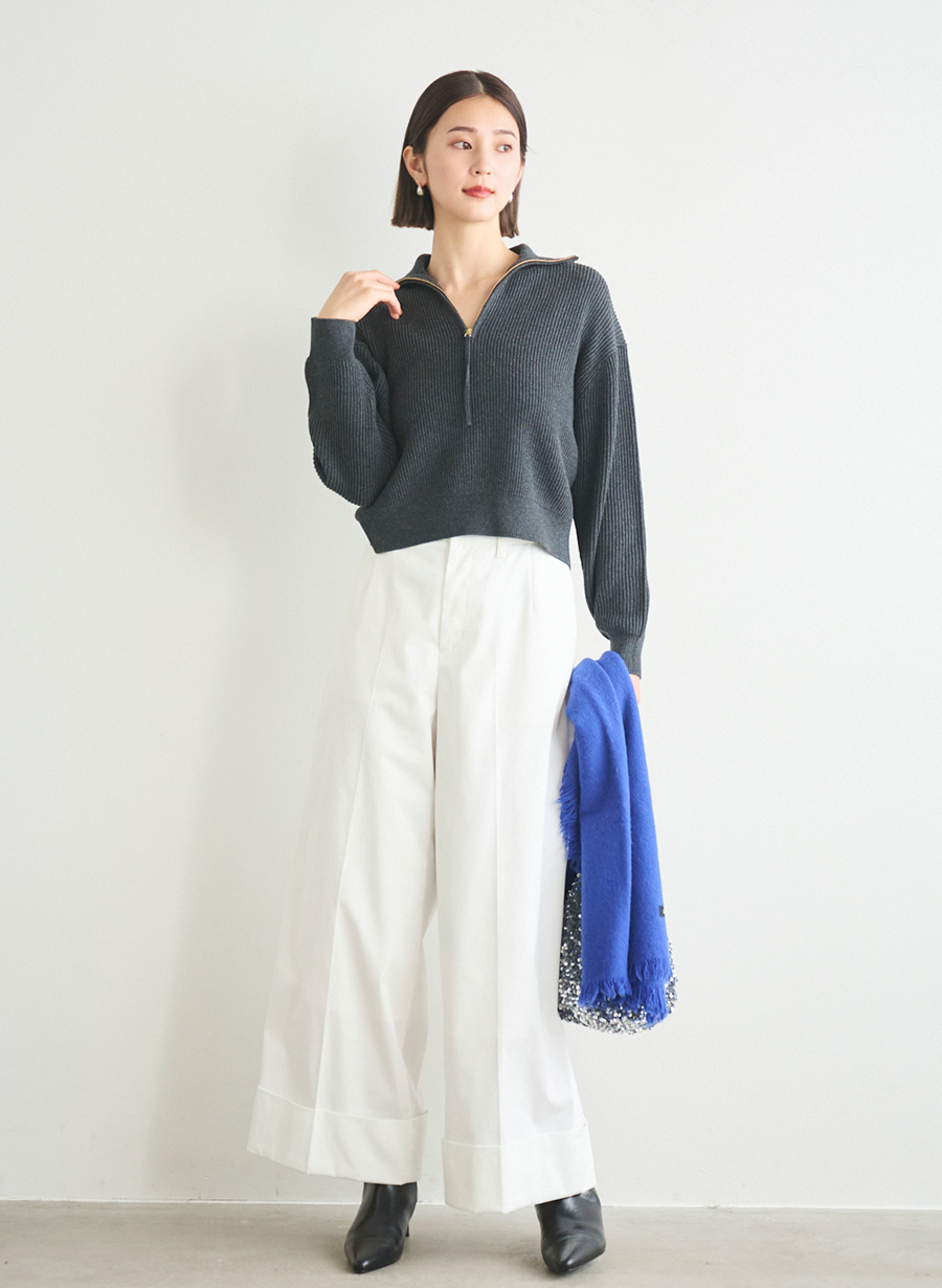 リュンヌページ ハーフジップニットプルオーバー｜LOUNIE（ルーニィ）公式サイト