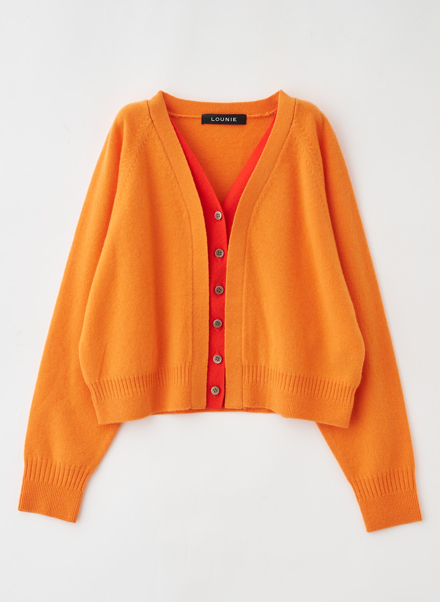 45R　カウチンニット　カーディガン　ウール　サイズ0 45R カウチンニット カーディガン 肉厚 ウール シルク Mサイズ 【公式