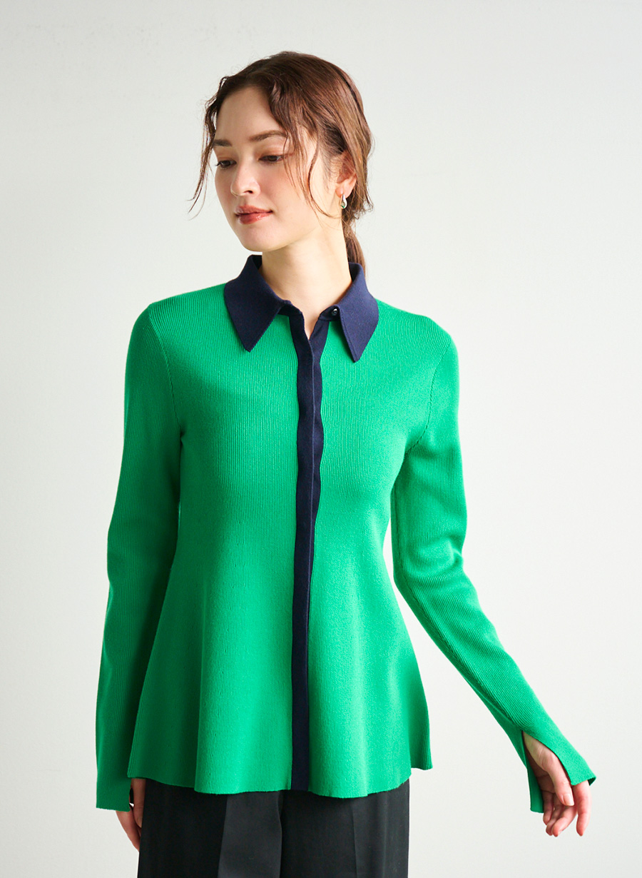 LOUNIE ショート丈カーディガン　スカーレット　フリーサイズ LOUNIE ショート丈カーディガン スカーレット フリーサイズ