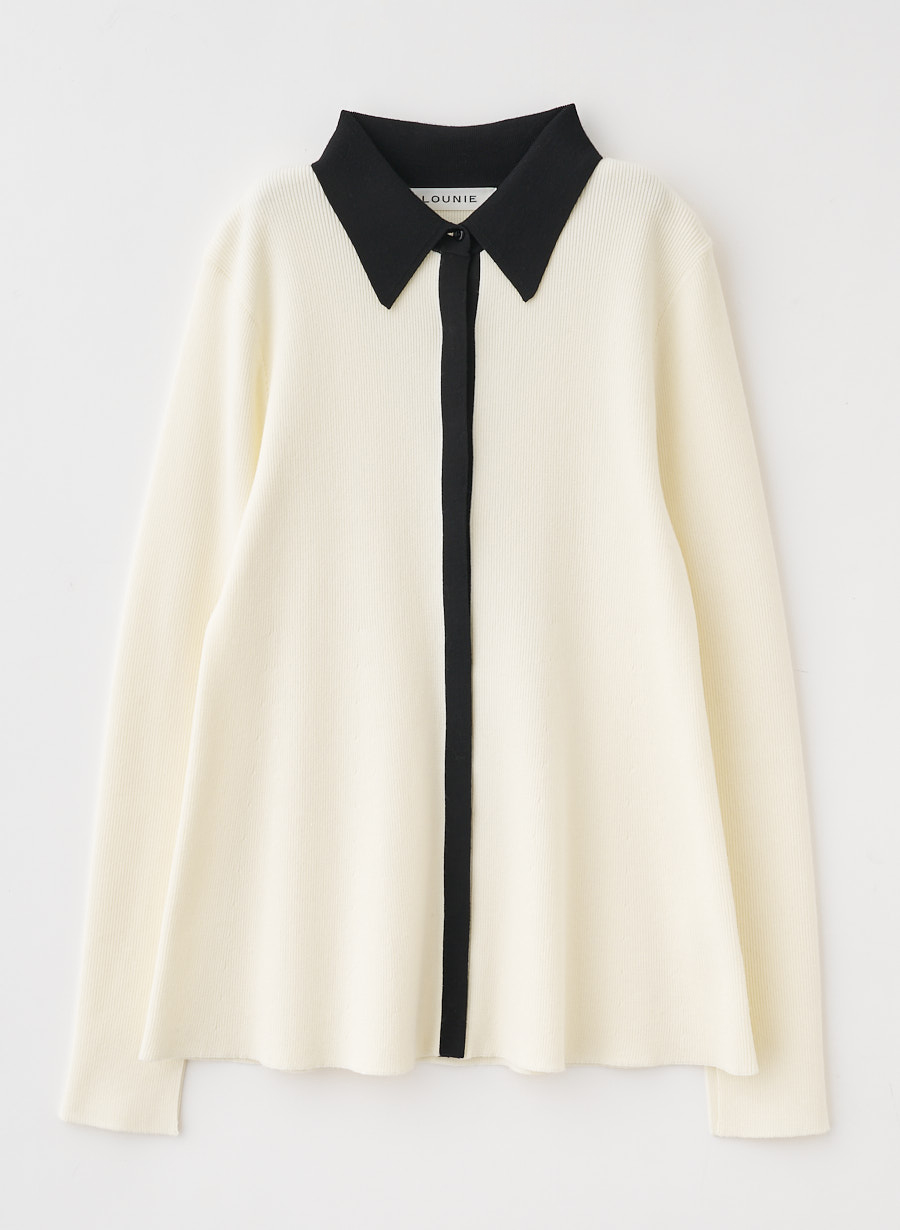 バイカラーシャツニットカーディガン｜LOUNIE（ルーニィ）公式サイト