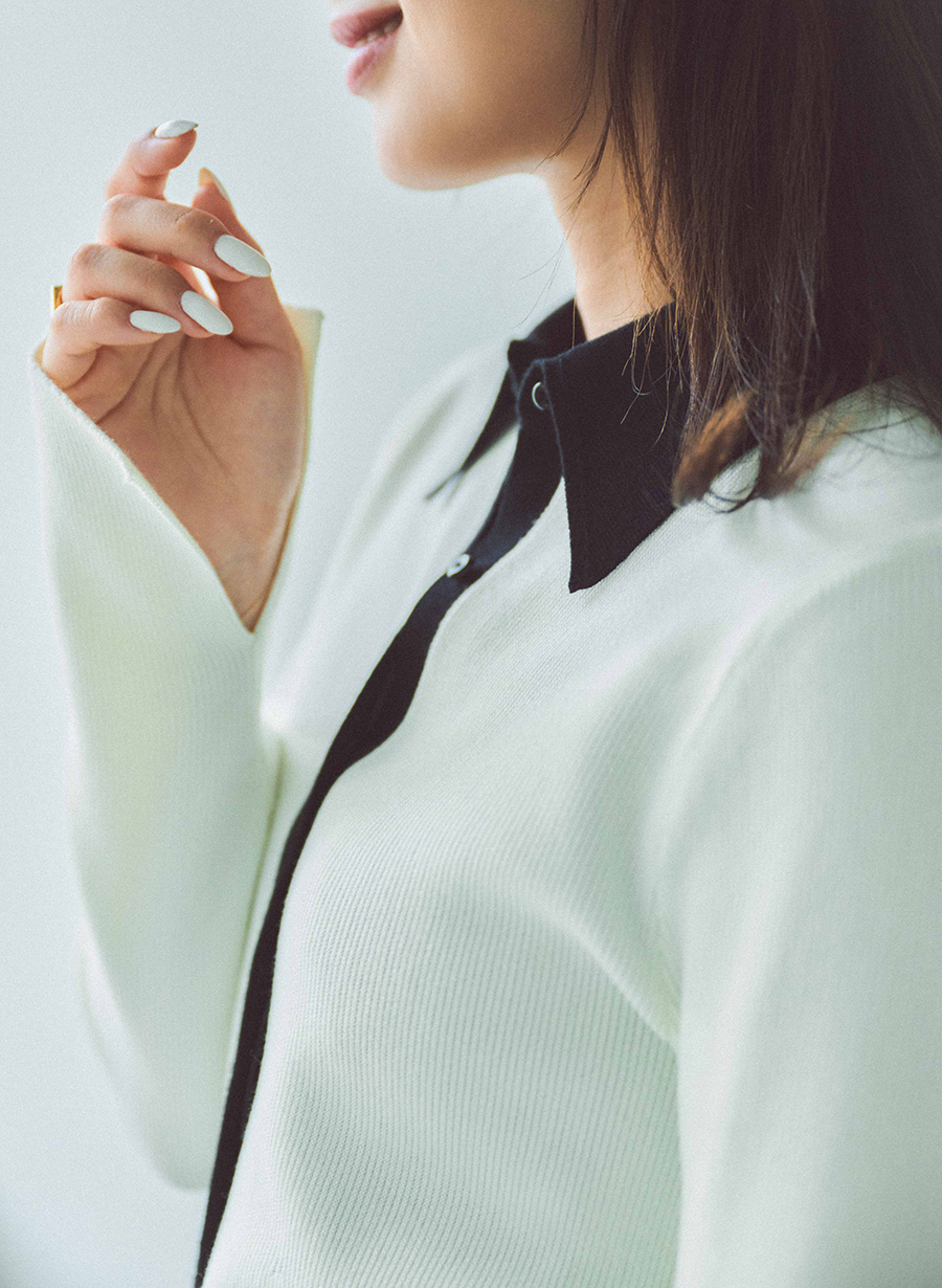 バイカラーシャツニットカーディガン｜LOUNIE（ルーニィ）公式サイト