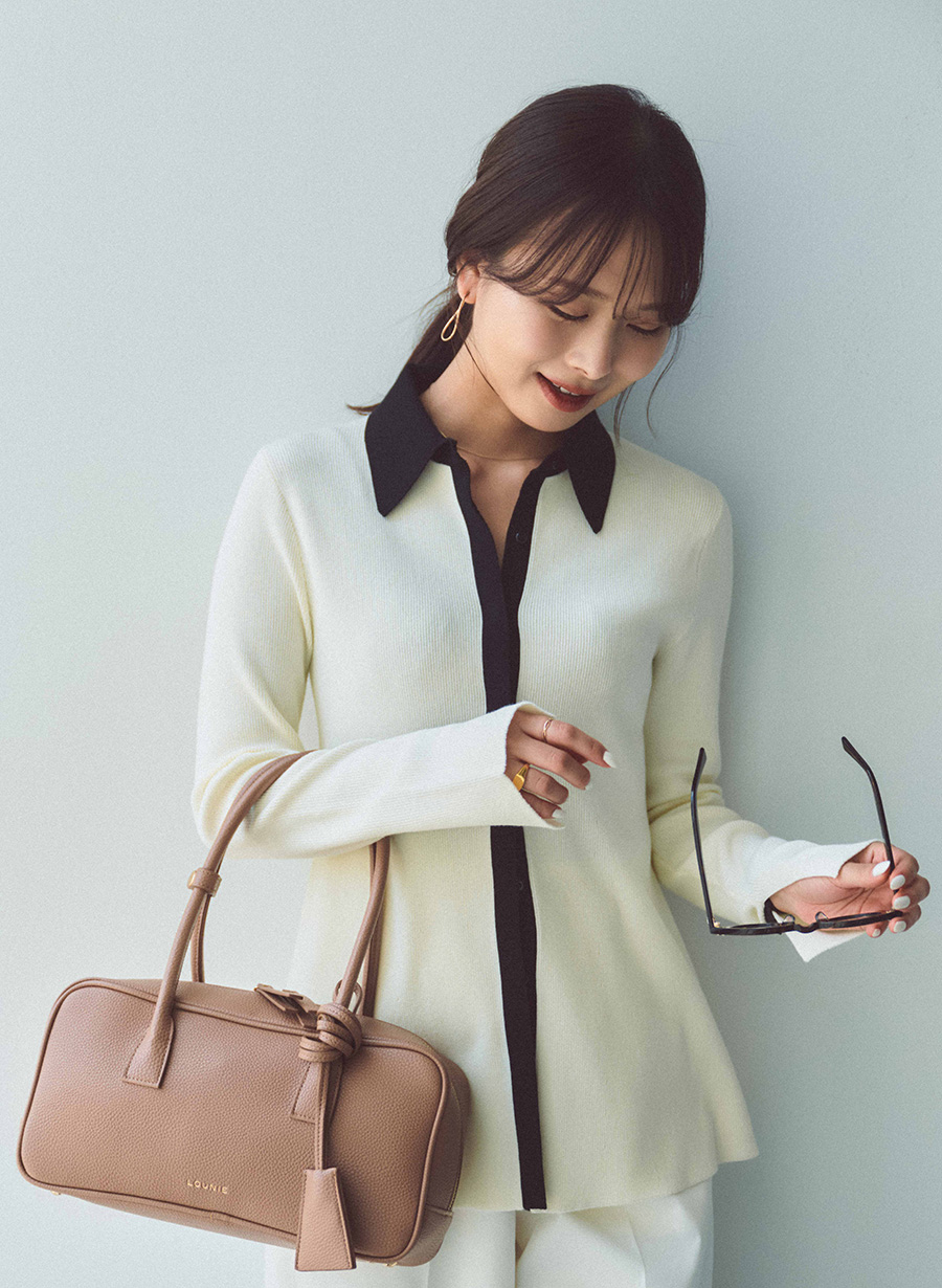 希少！　LOUNIE ルーニィ ホワイト ダブルブレストコート 38 希少！ LOUNIE ルーニィ ホワイト ダブルブレストコート 38