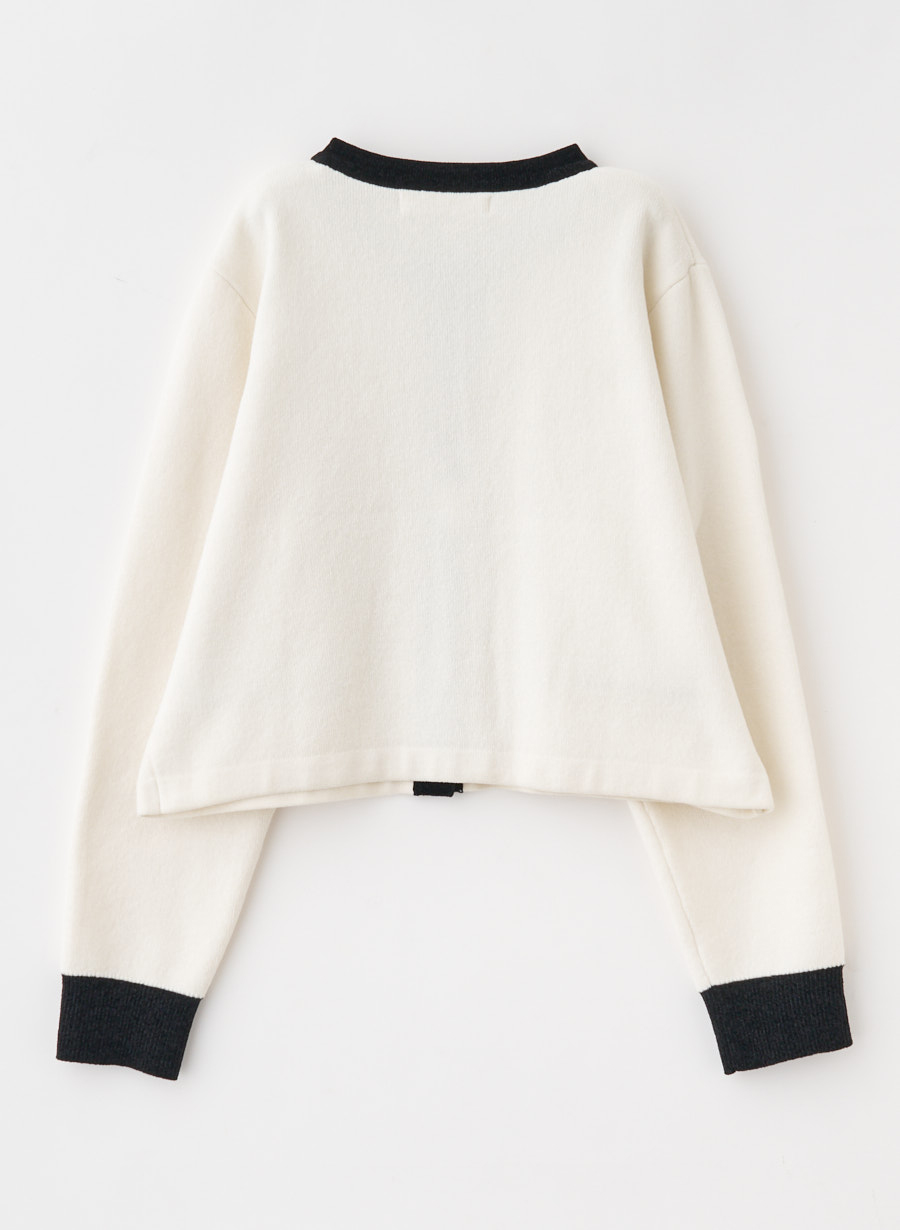 LOUNIE ショート丈カーディガン スカーレット フリーサイズ LOUNIE