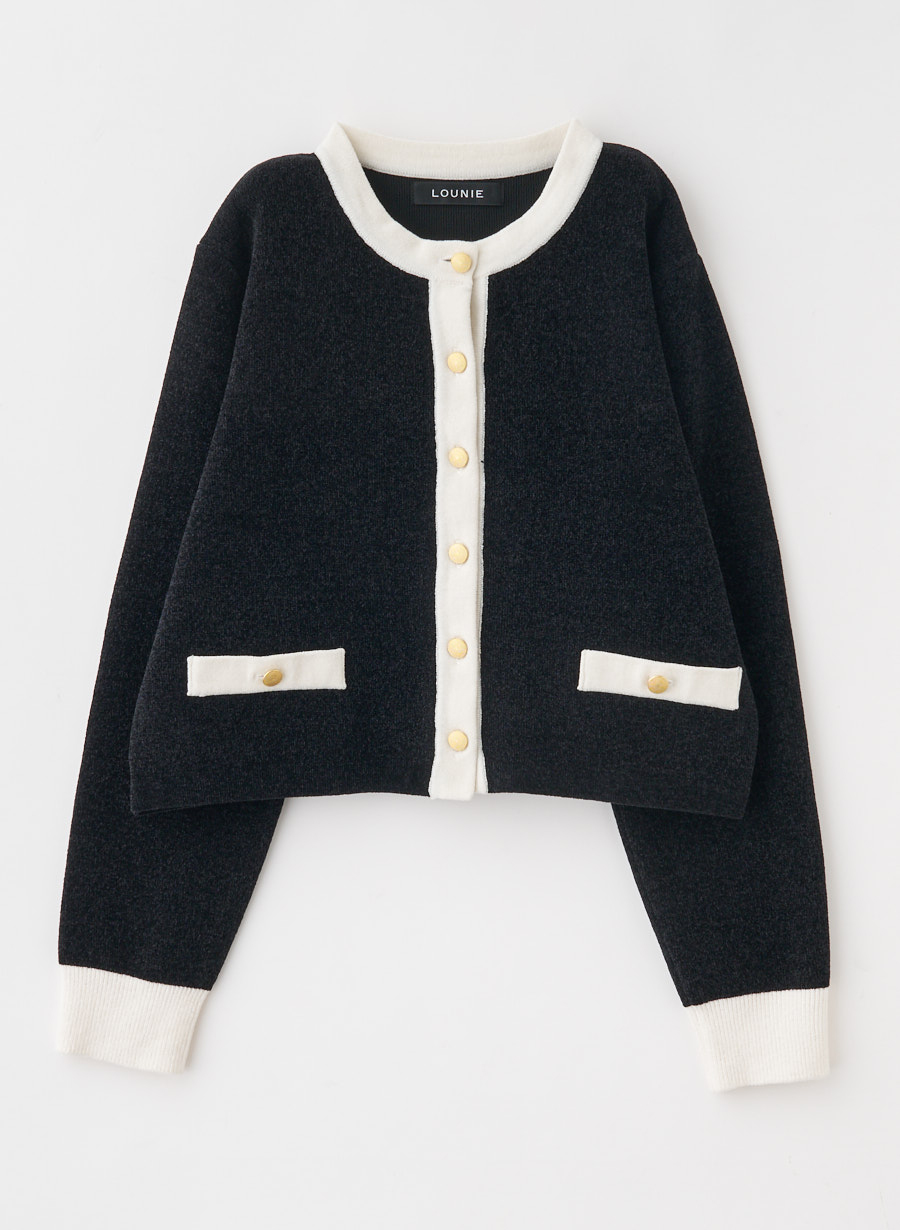 バイカラーショートカーディガン｜LOUNIE（ルーニィ）公式サイト
