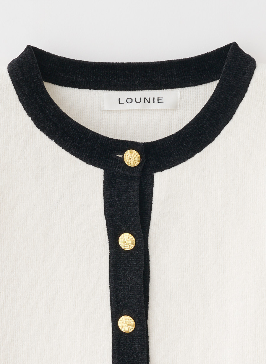 バイカラーショートカーディガン｜LOUNIE（ルーニィ）公式サイト／公式