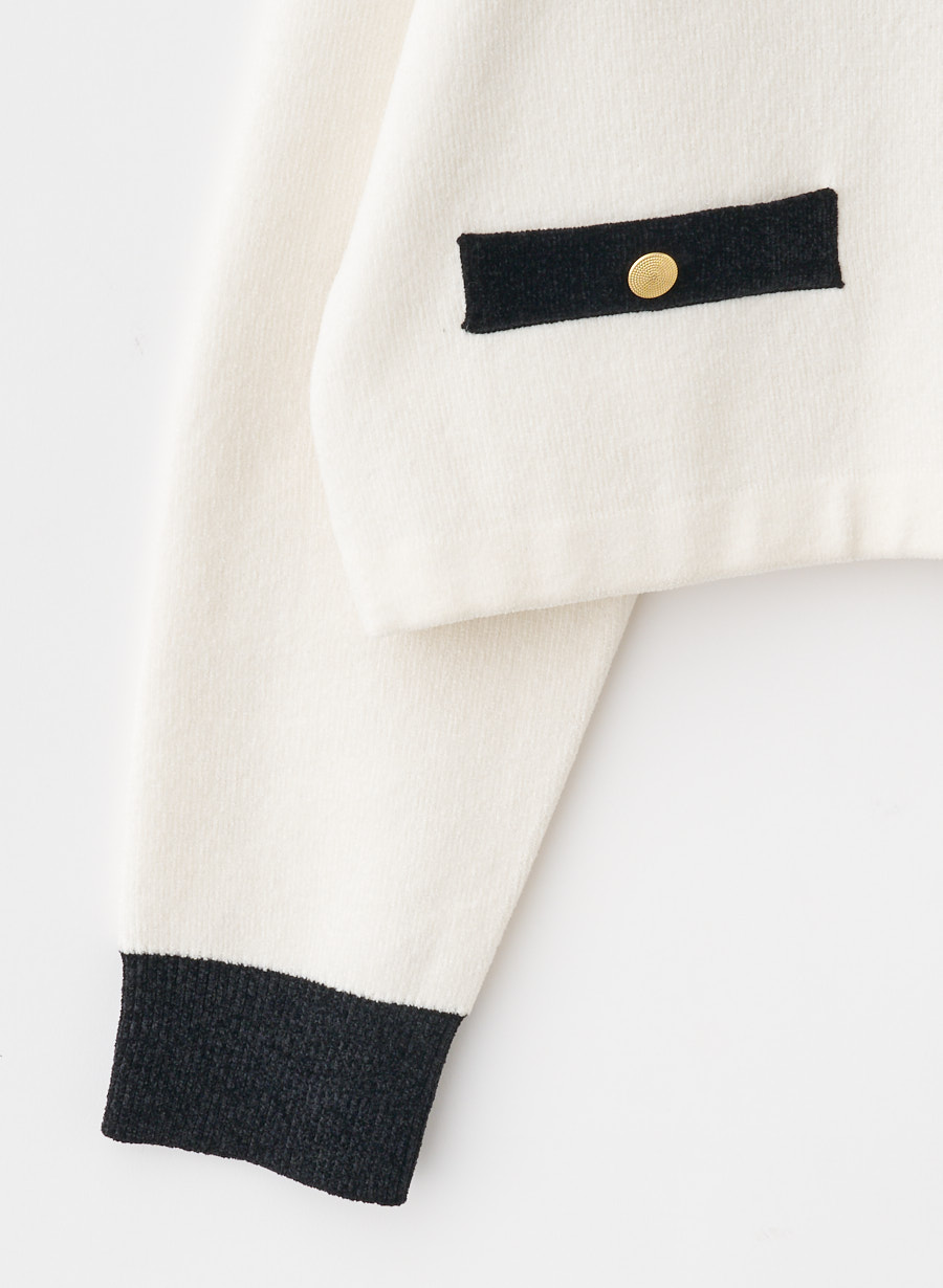 バイカラーショートカーディガン｜LOUNIE（ルーニィ）公式サイト／公式