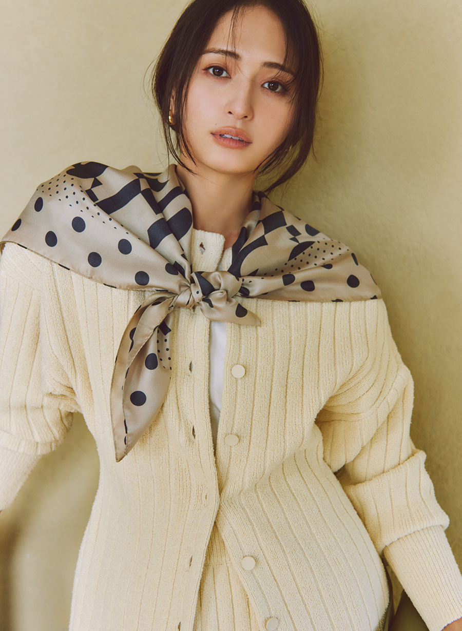 佐藤佳菜子さんコラボ】ブークレミドルカーディガン｜LOUNIE（ルーニィ