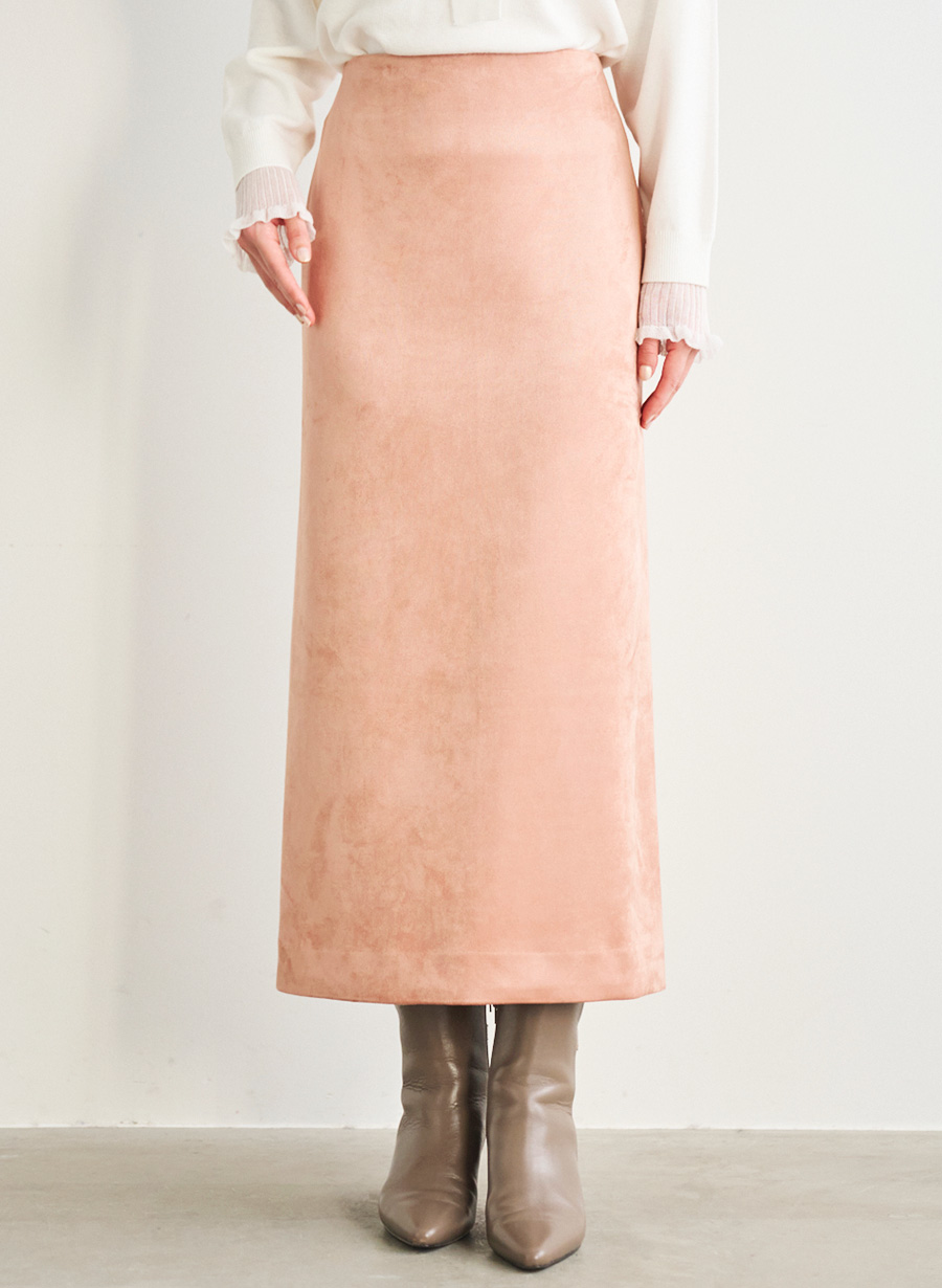 スウェードナロースカート