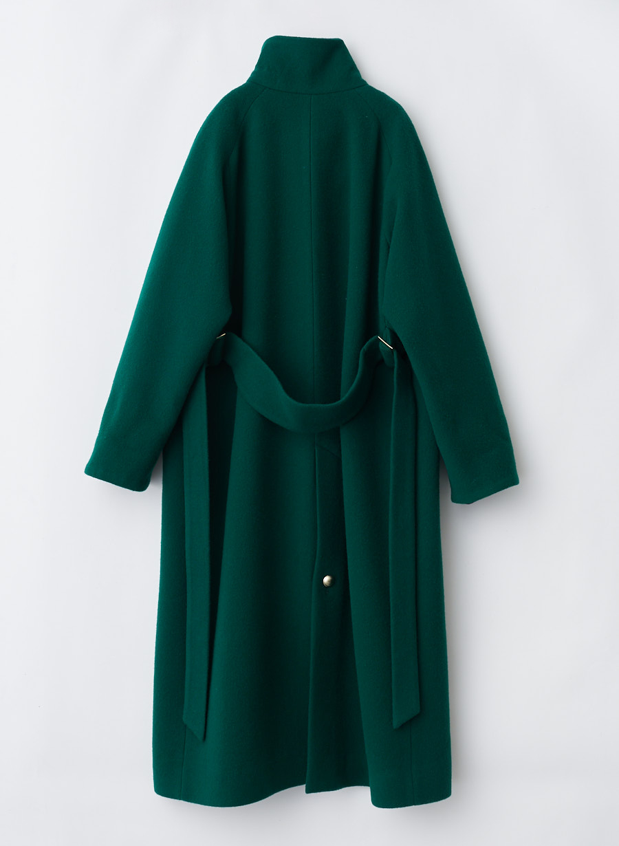 メリノウール＞スタンドカラーベルテットロングコート｜LOUNIE