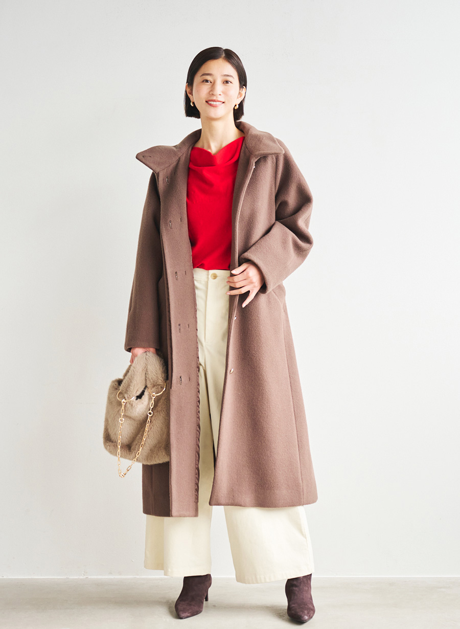 スタンドカラーベルテットロングコート｜LOUNIE（ルーニィ）公式サイト