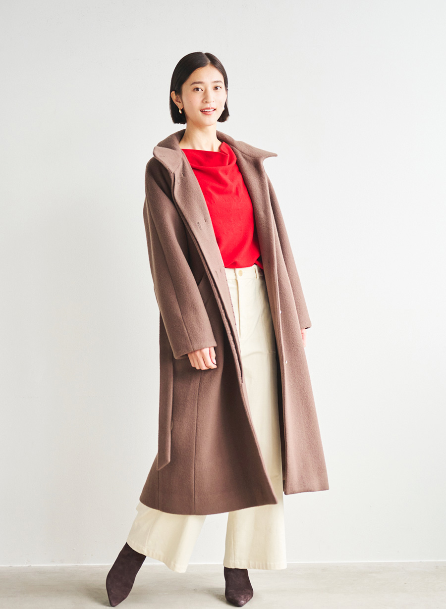 スタンドカラーベルテットロングコート｜LOUNIE（ルーニィ）公式サイト