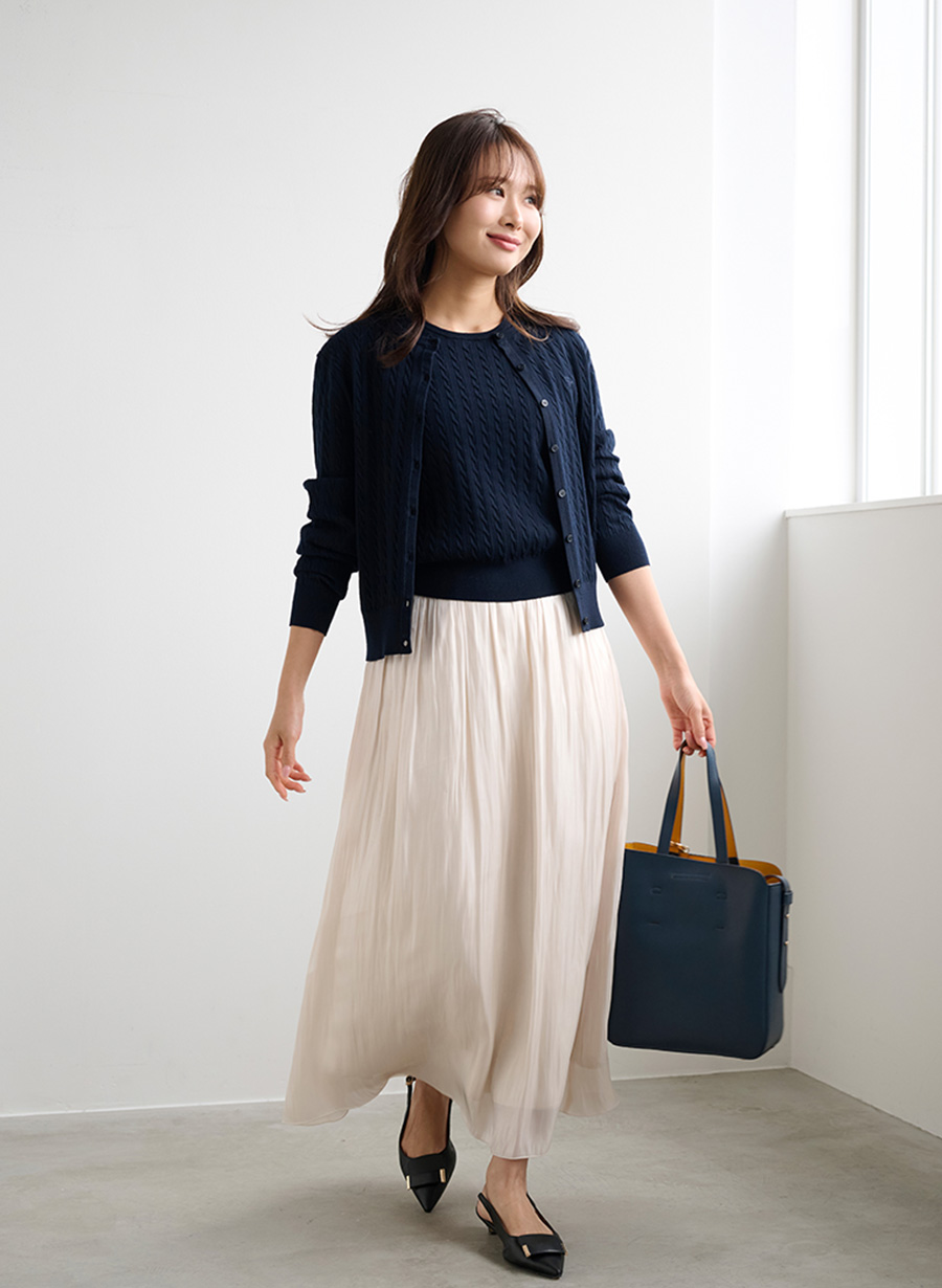 グロッシーサテンギャザ−スカート｜LOUNIE（ルーニィ）公式サイト