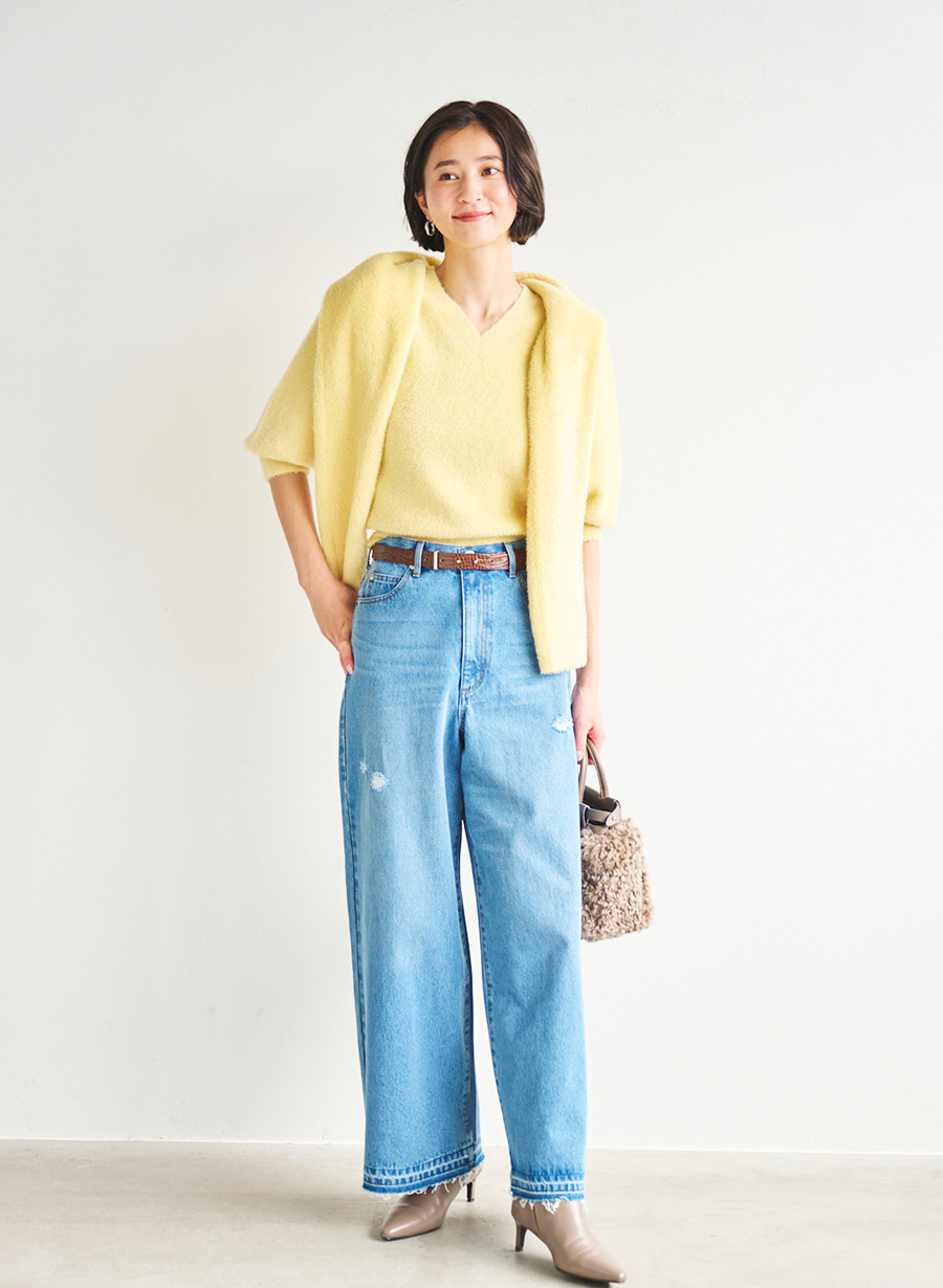 リメイク風デニムワイドパンツ｜LOUNIE（ルーニィ）公式サイト／公式