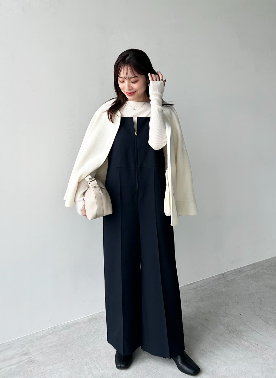 ウール調オックスストレッチコンビネゾン｜LOUNIE（ルーニィ）公式