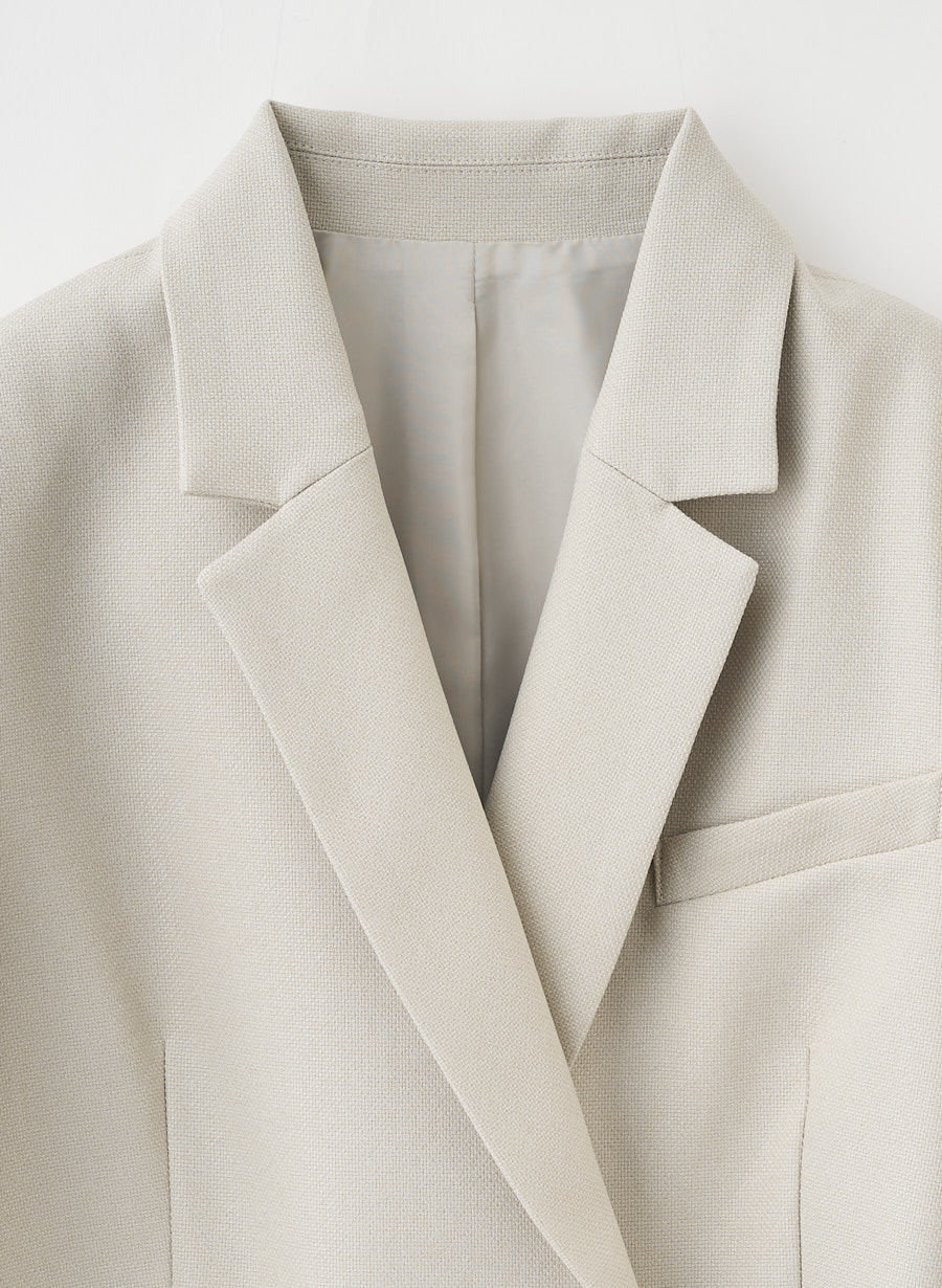 ウール調オックスストレッチダブルジャケット｜LOUNIE（ルーニィ）公式