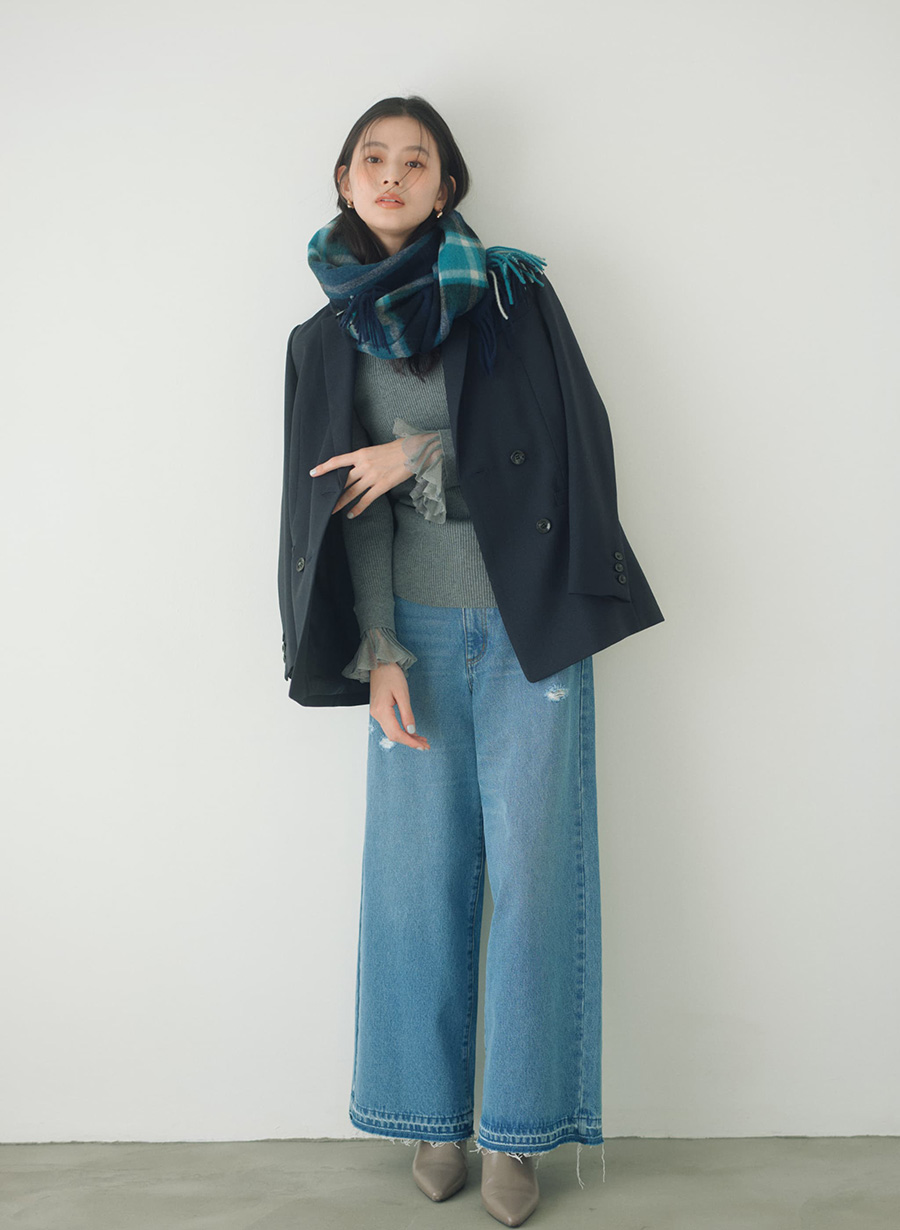 近年　FABIANA　FILIPPI　ウールジャケット　モニーレ　ルーチェ　紺 近年 FABIANA FILIPPI ウールジャケット モニーレ ルーチェ 紺 近年