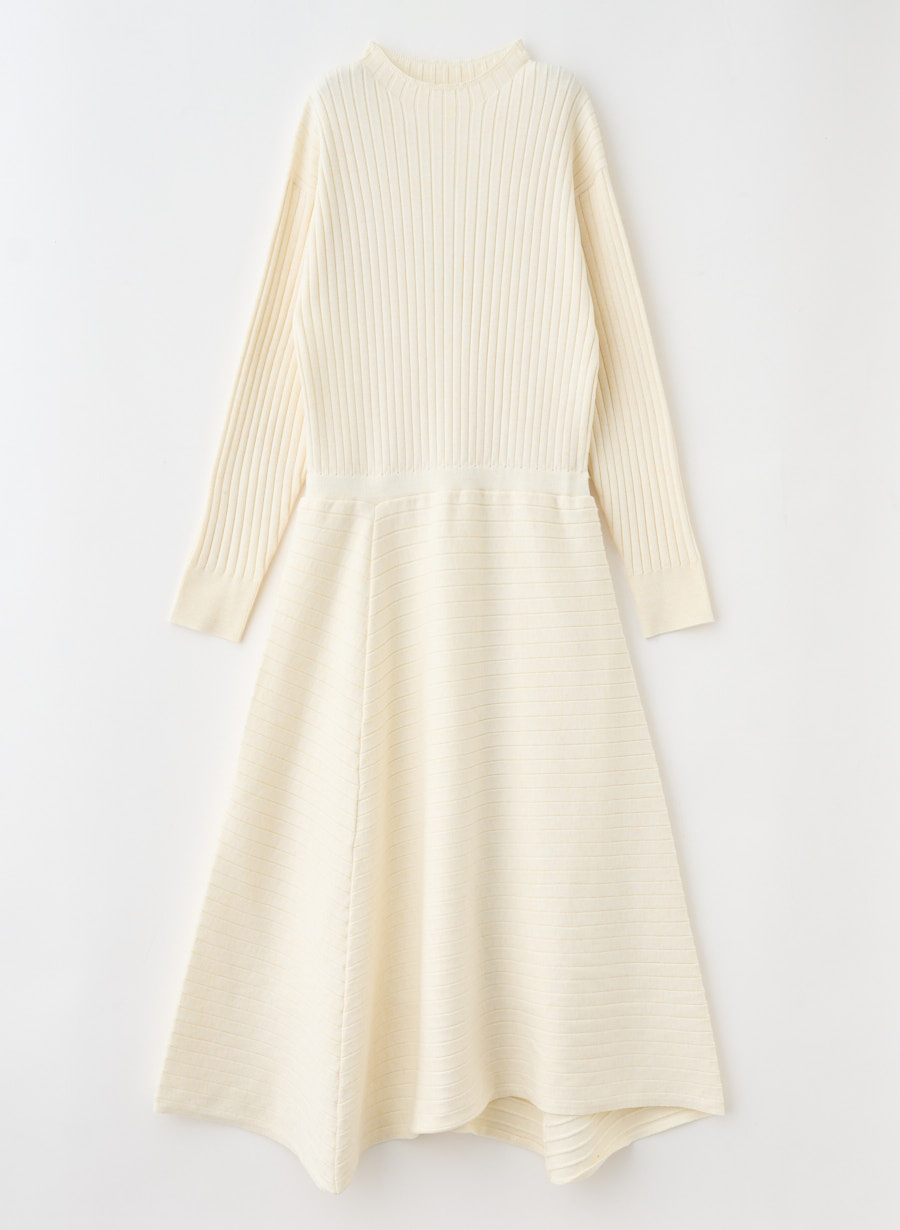 ウエストマークワイドリブニットワンピース｜LOUNIE（ルーニィ）公式