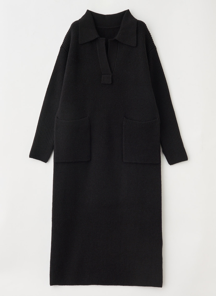 畦スキッパーニットワンピース｜LOUNIE（ルーニィ）公式サイト／公式