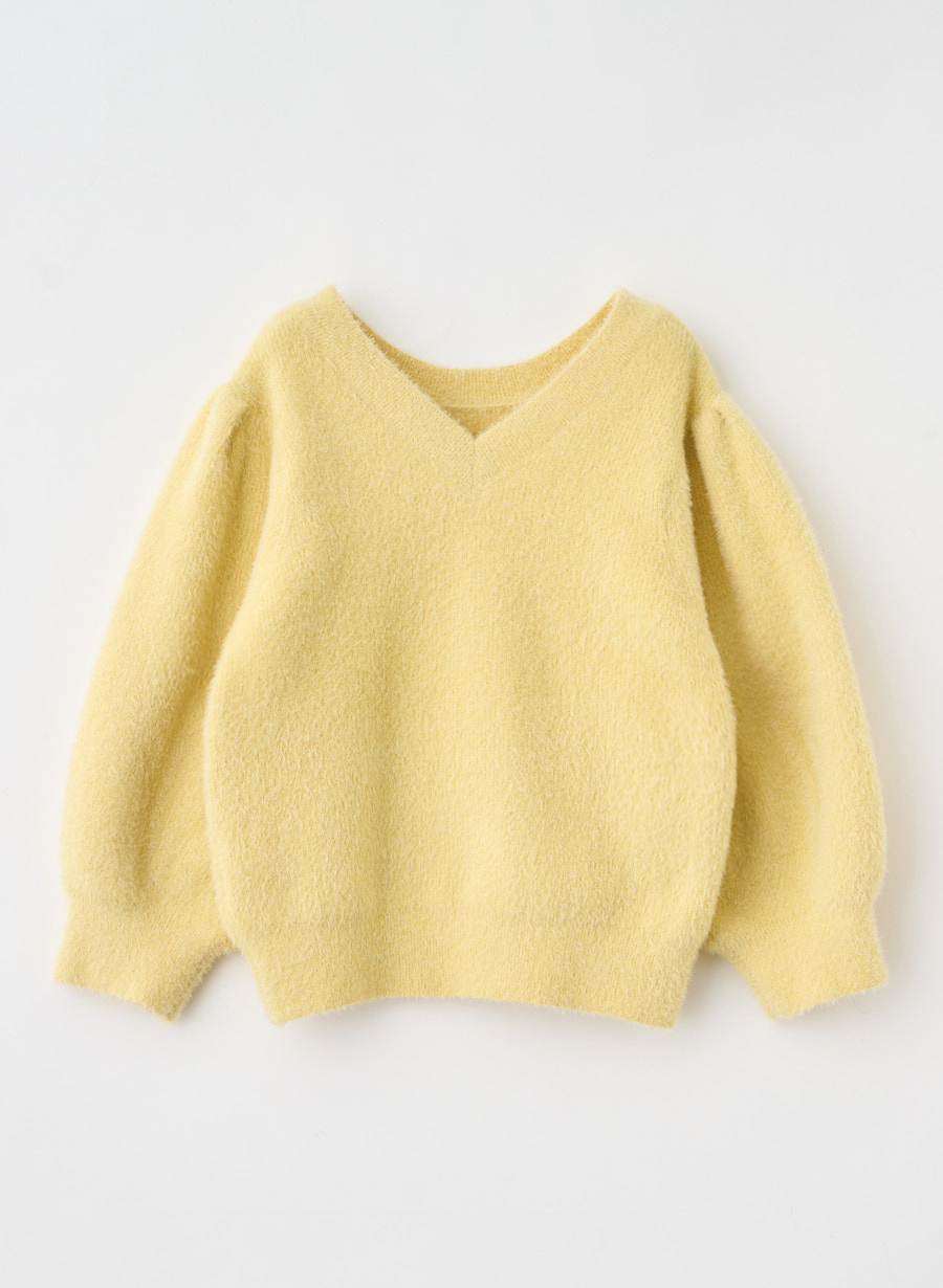 フェザーギャザースリーブニットプルオーバー｜LOUNIE（ルーニィ）公式