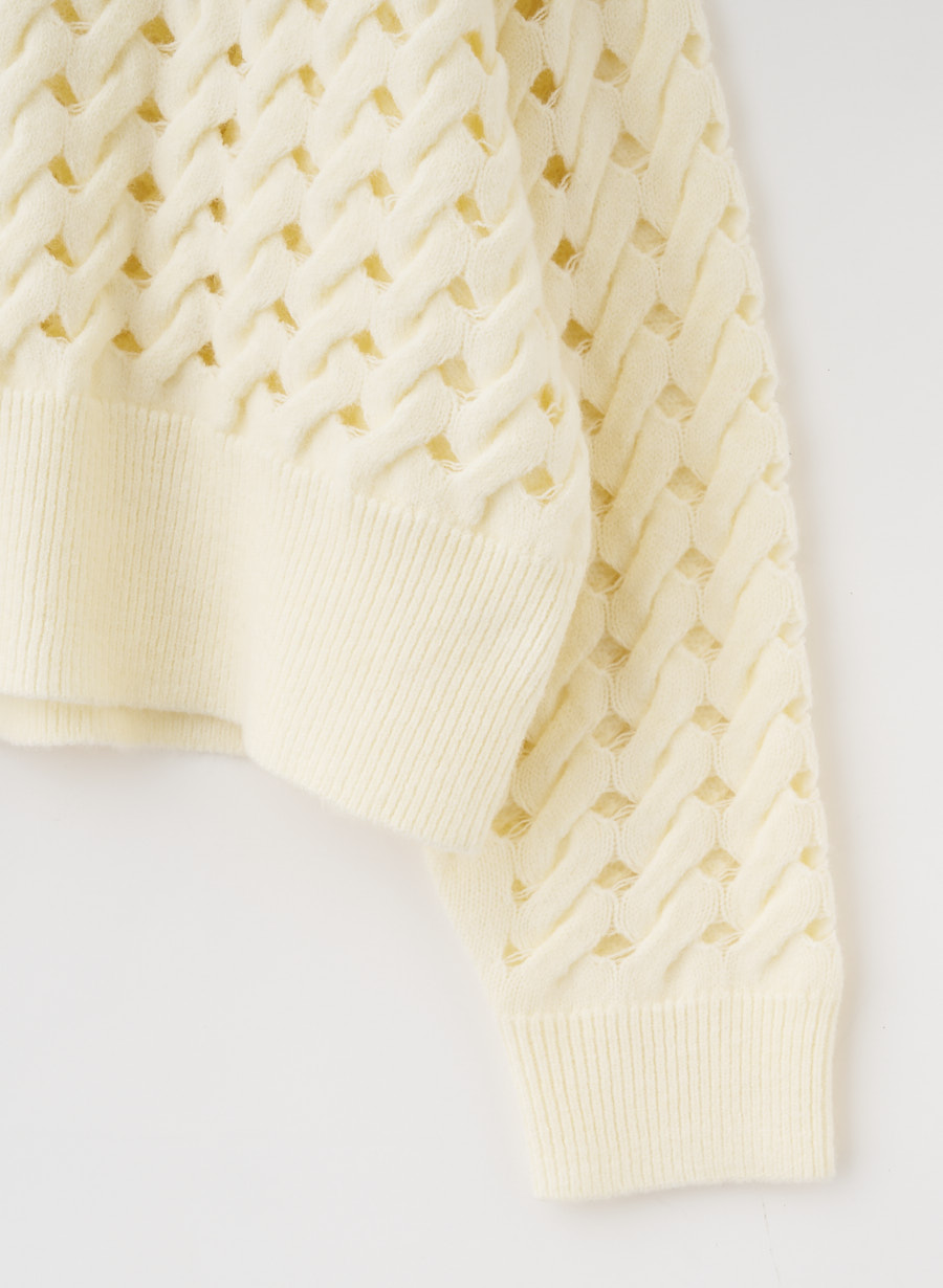 衿付きケーブルニットプルオーバー｜LOUNIE（ルーニィ）公式サイト