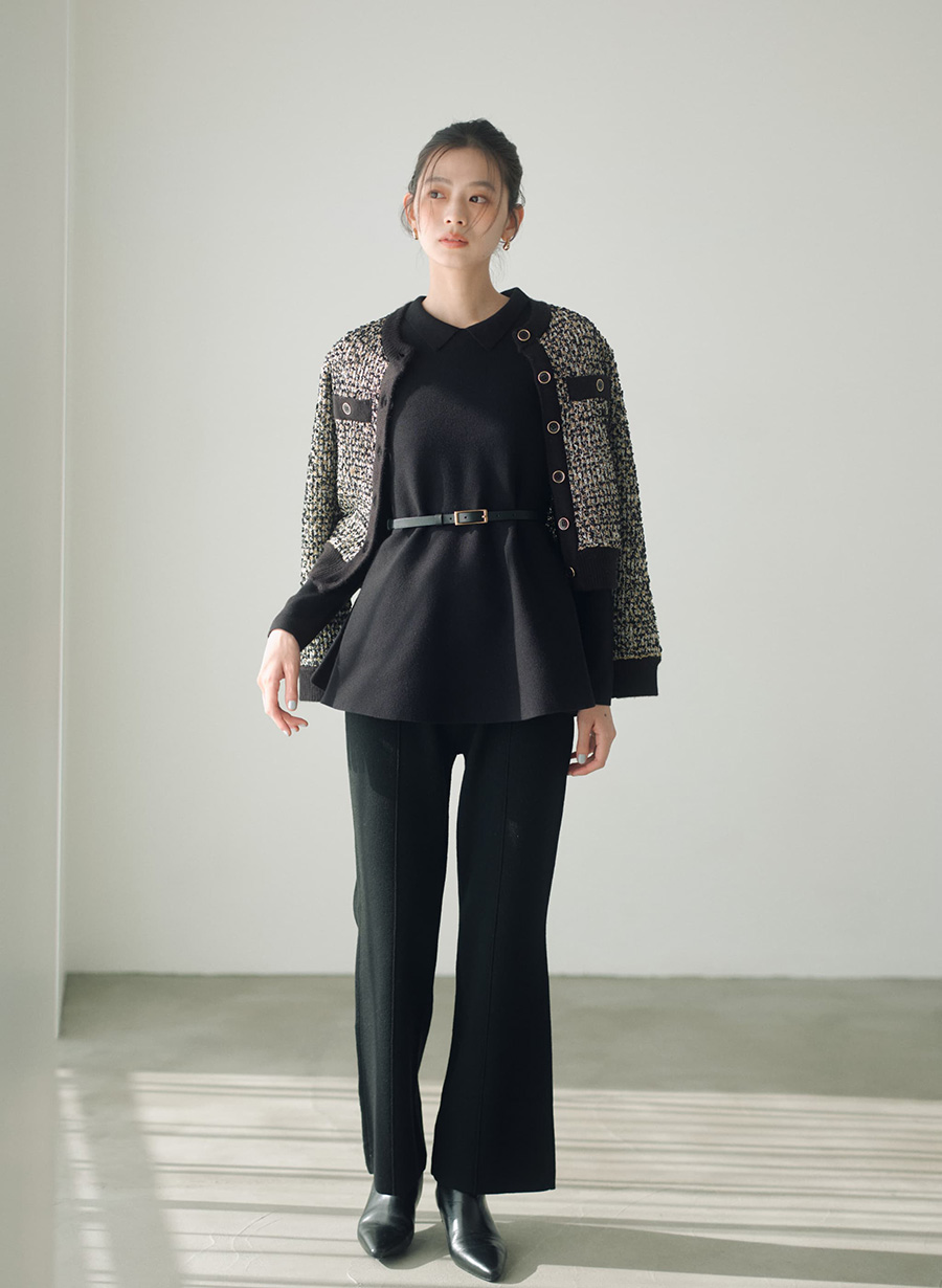 衿付きペプラムニットプルオーバー｜LOUNIE（ルーニィ）公式サイト