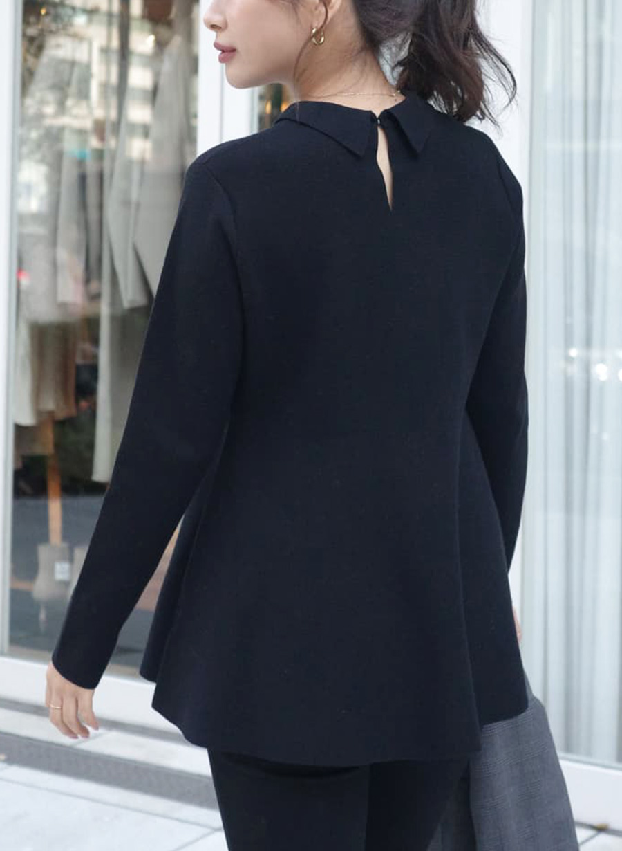 衿付きペプラムニットプルオーバー｜LOUNIE（ルーニィ）公式サイト