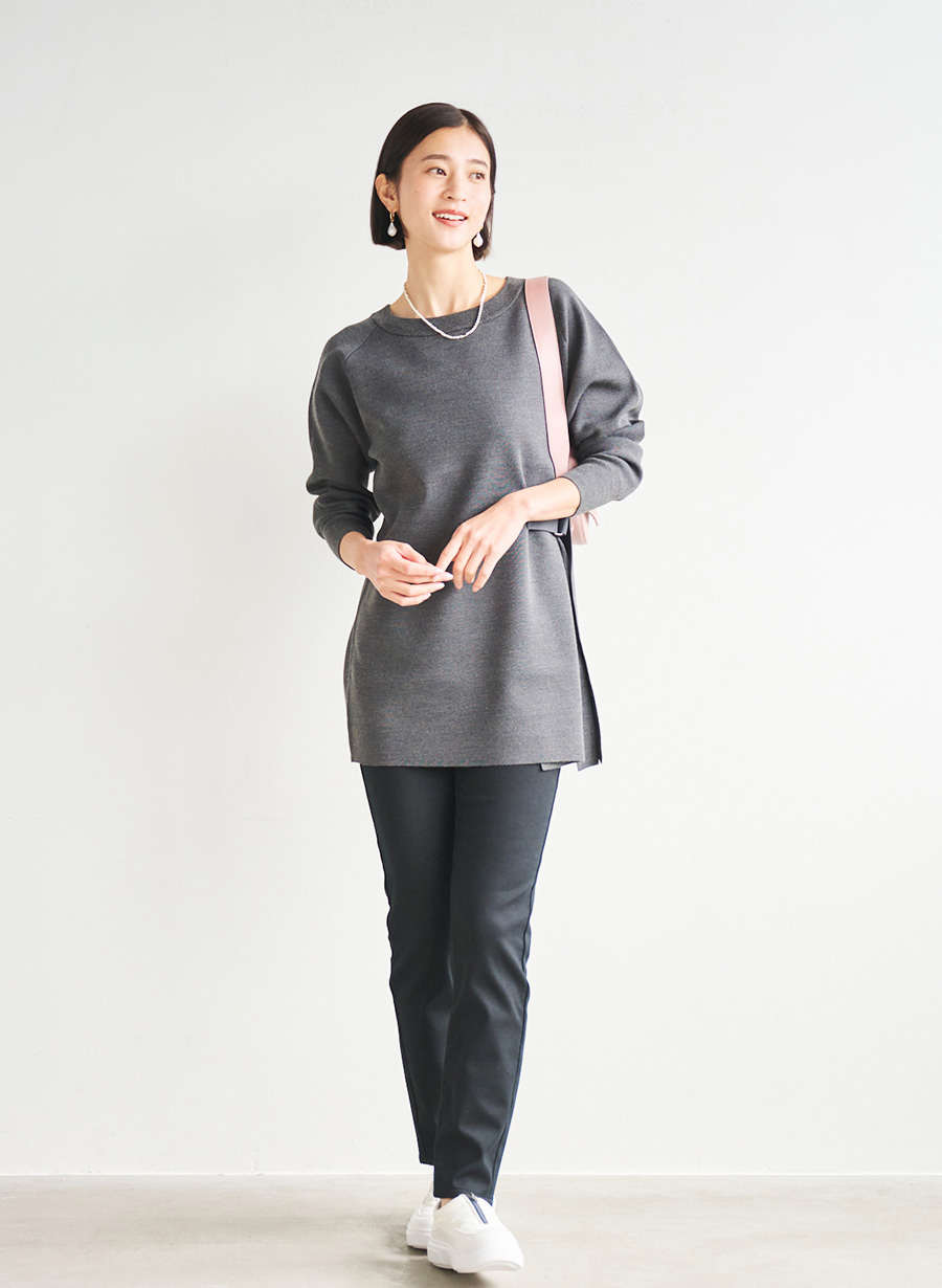 サイドベルトディテールニットチュニック｜LOUNIE（ルーニィ）公式