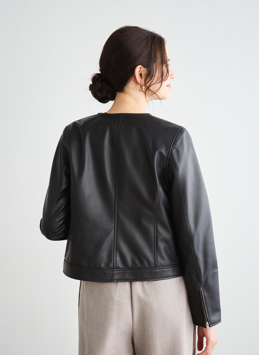［美品］LOUNIE ラムスキンレザーシングルライダースジャケット レザーシングルジャケット｜LOUNIE（ルーニィ）公式サイト／公式