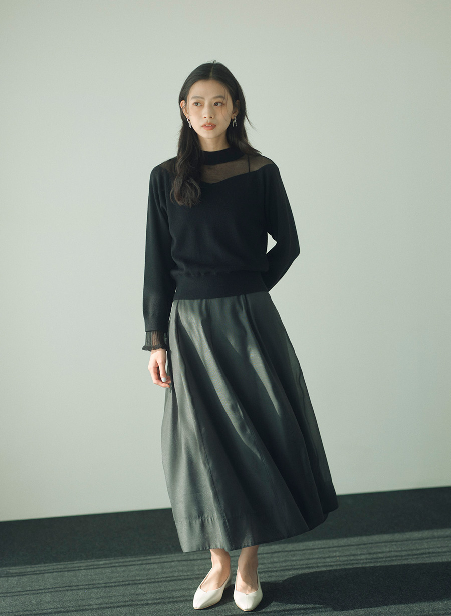 LOUNIE シアーアクセントスカート LOUNIE シアーアクセントスカート LOUNIE シアーアクセントスカート