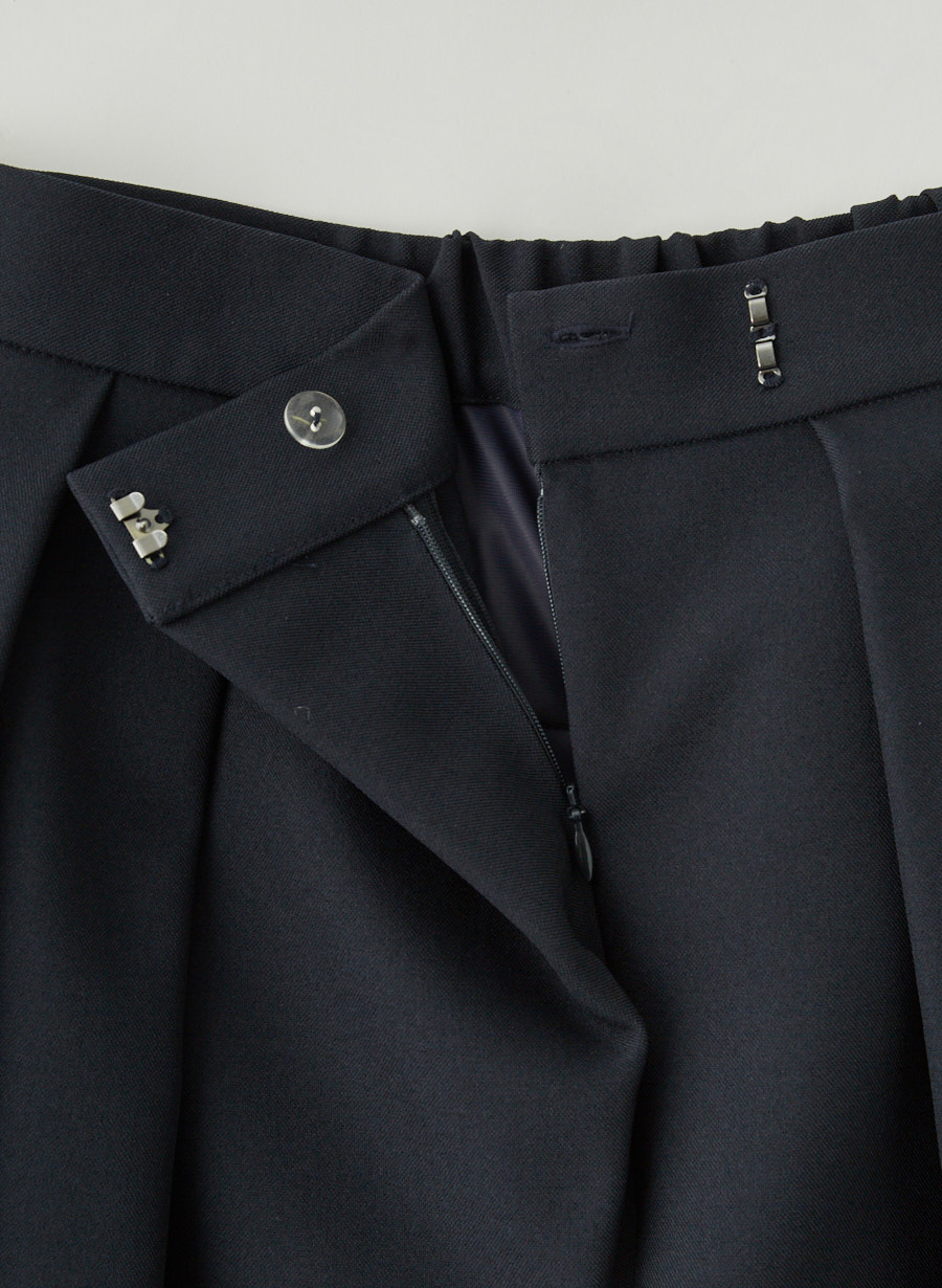 追加】ラインアクセントワイドパンツ/セットアップ可｜LOUNIE