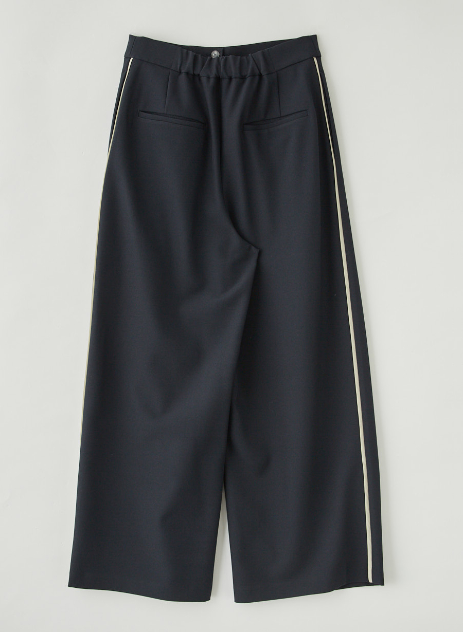 追加】ラインアクセントワイドパンツ/セットアップ可｜LOUNIE