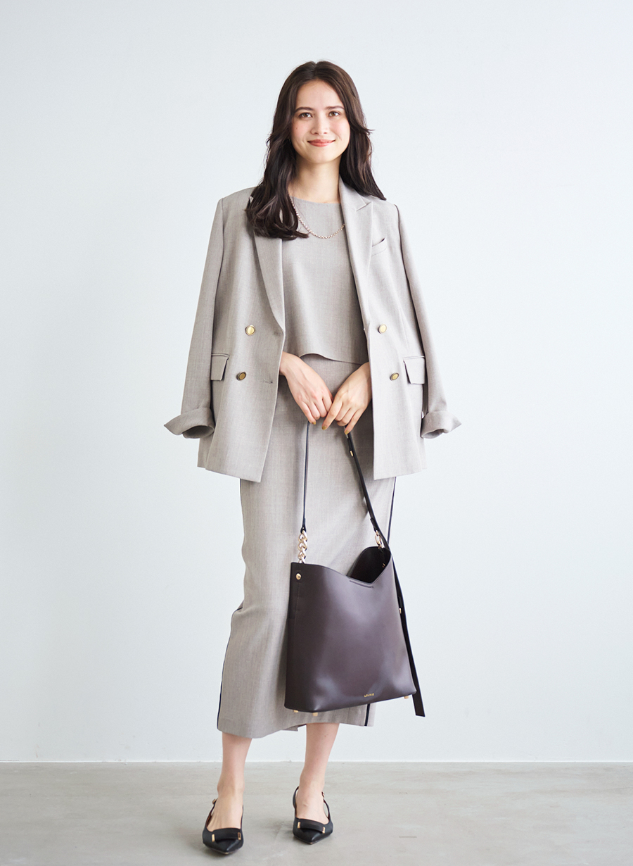 追加販売】ダブルテーラードジャケット/セットアップ可｜LOUNIE