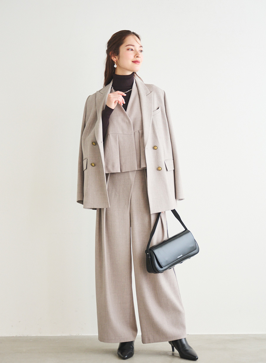 追加】ダブルテーラードジャケット/セットアップ可｜LOUNIE（ルーニィ