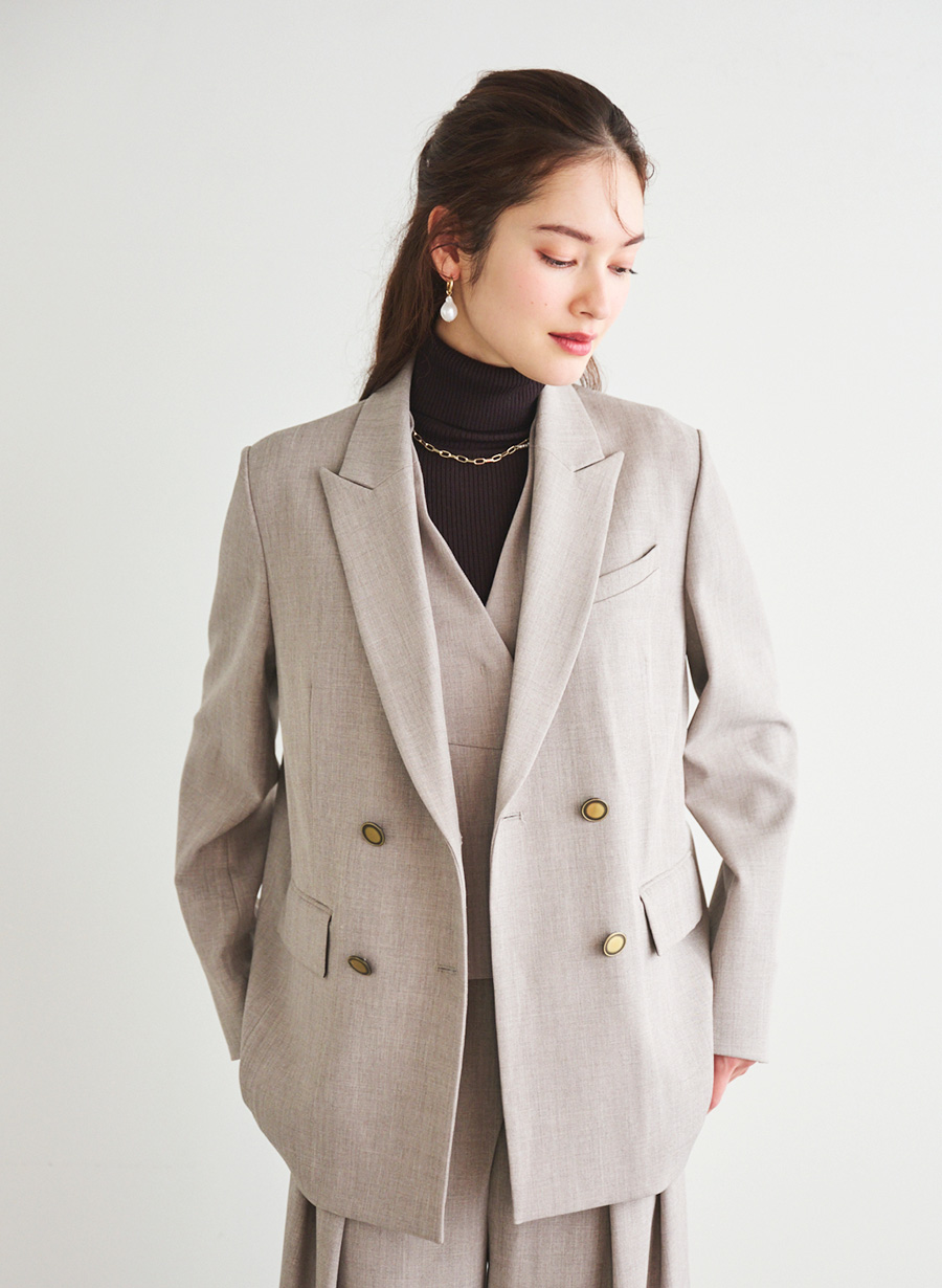 11/28(金)～追加販売】ダブルテーラードジャケット/セットアップ可