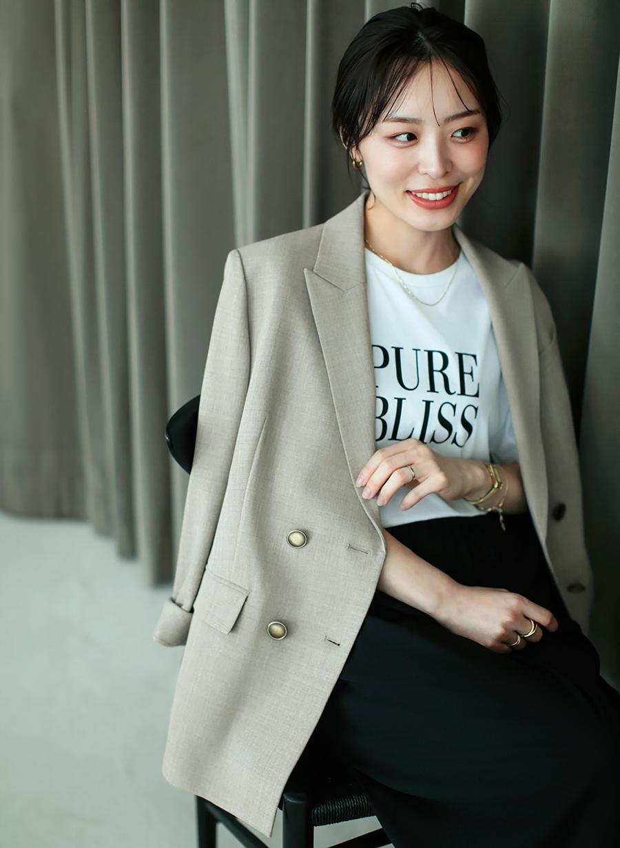 追加販売】ダブルテーラードジャケット/セットアップ可｜LOUNIE